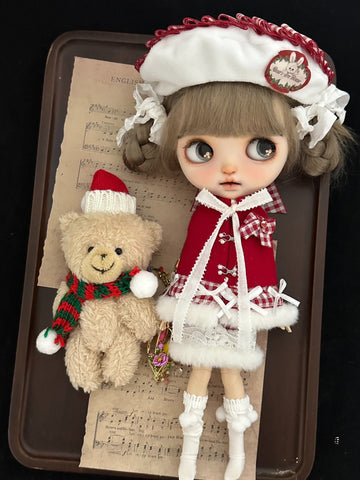 Blythe Outfit Christmas Clothes for Blythes Doll ob24 ob22 ,1/6 Bjd Doll Clothes