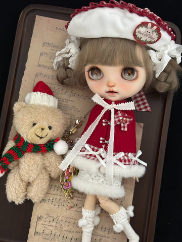 Blythe Outfit Christmas Clothes for Blythes Doll ob24 ob22 ,1/6 Bjd Doll Clothes