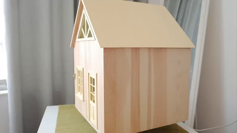 pine wood dollhouse